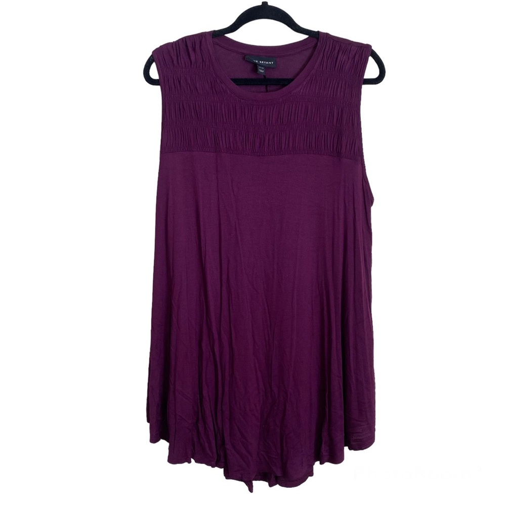 Lane Bryant Sleeveless Deep Purple Sleeveless Flowy Blouse